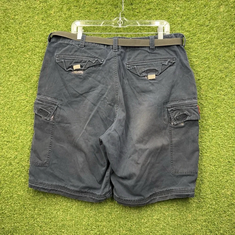 Vintage Abercrombie & Fitch Cargo Shorts Mens XL Blue Retro Belted y2k Skater